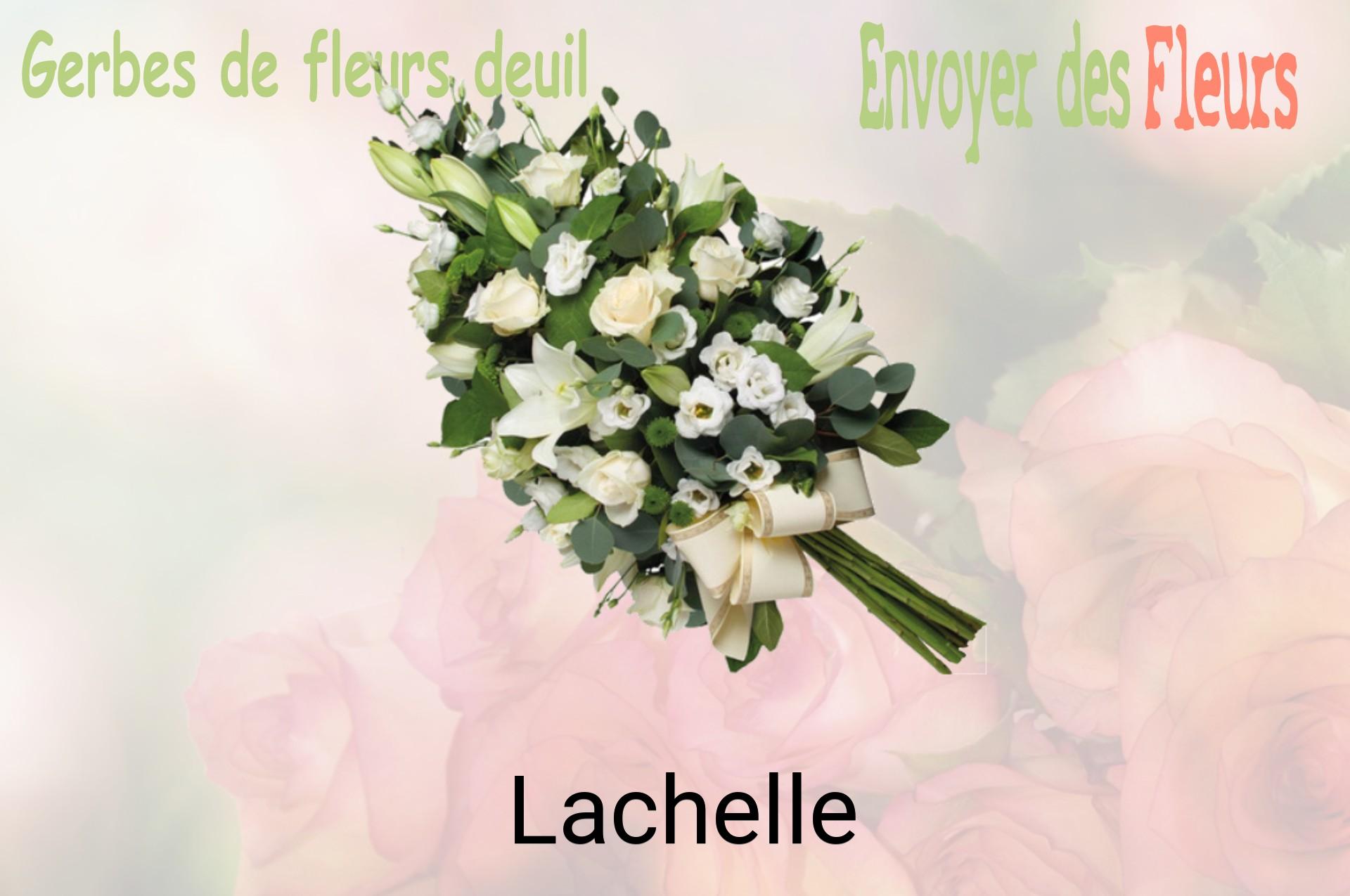 Gerbe de fleurs de deuil livrée à Lachelle